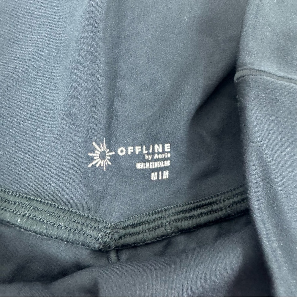 Aerie Crossover Flowy Shorts Black Size Medium High Rise Athletic Lounge - Picture 4 of 8